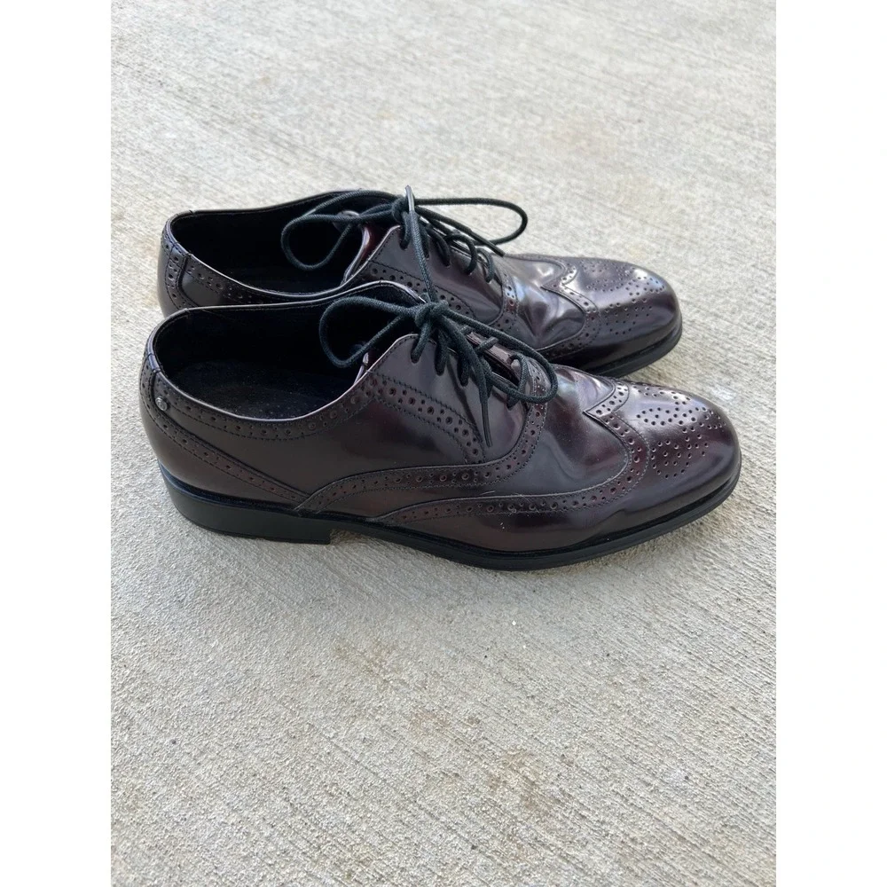 Rockport Dressports Men's Sz 8.5M Burgundy Leather Wingtip‎ Oxford